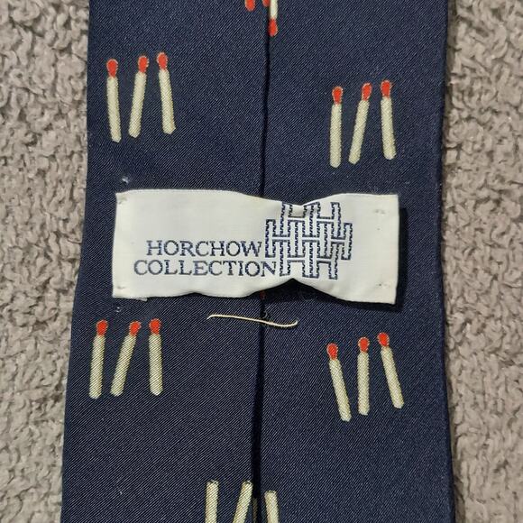 Horchow Neck Ties Vintage Silk Match Sticks Numbers 3-Pack - Picture 9 of 10